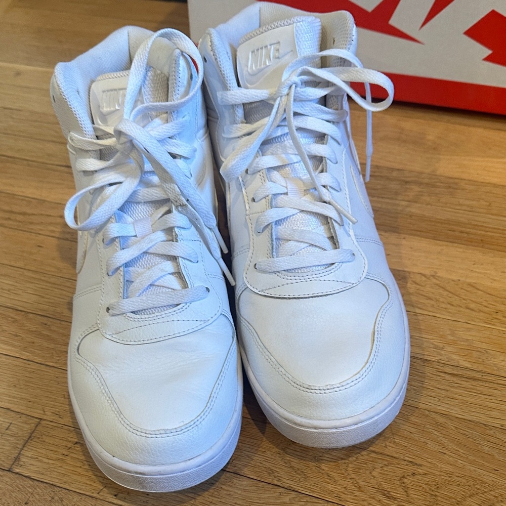 👻Nike Ebernon Men's White High-Top Sneakers - Picture 2 of 7